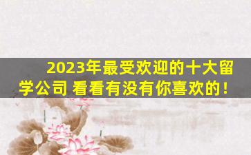 2023年最受欢迎的十大留学公司 看看有没有你喜欢的！